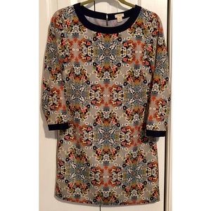 J. Crew Misty Fog Floral Shift Dress, size 00